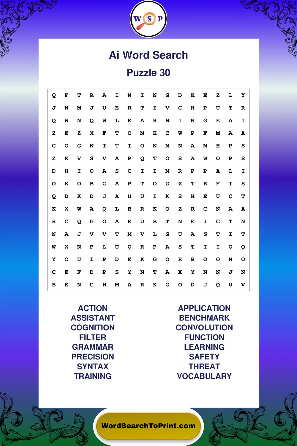 Ai Word Search Puzzle 30