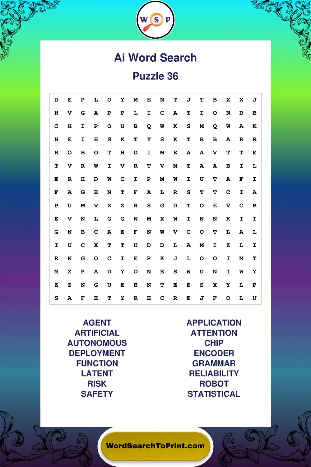 Ai Word Search Puzzle 36