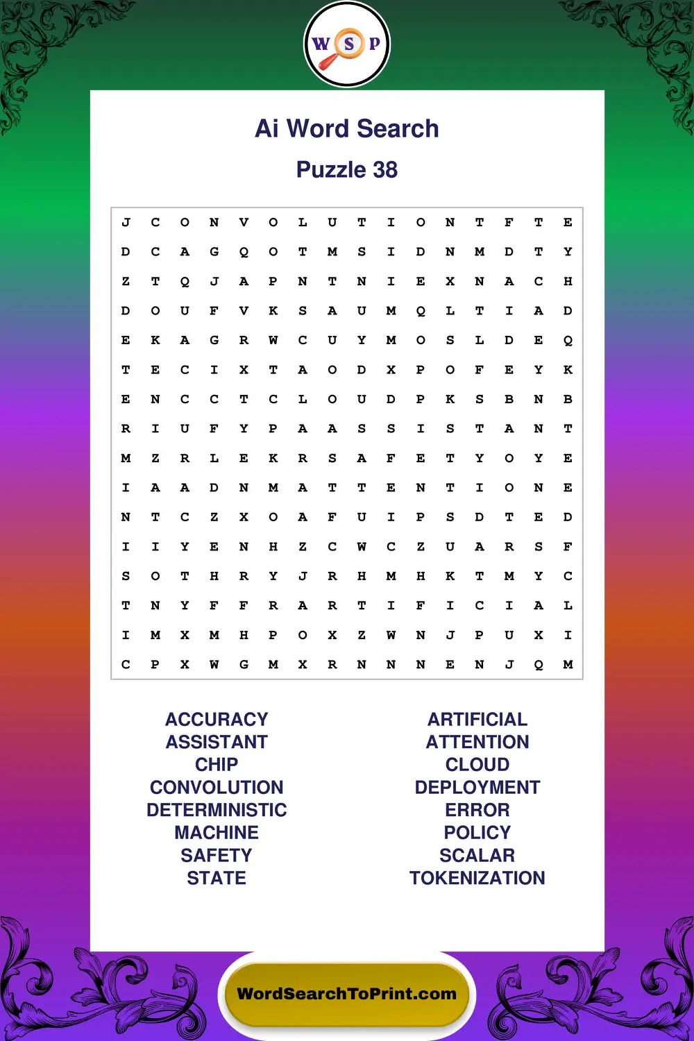Ai Word Search Puzzle 38
