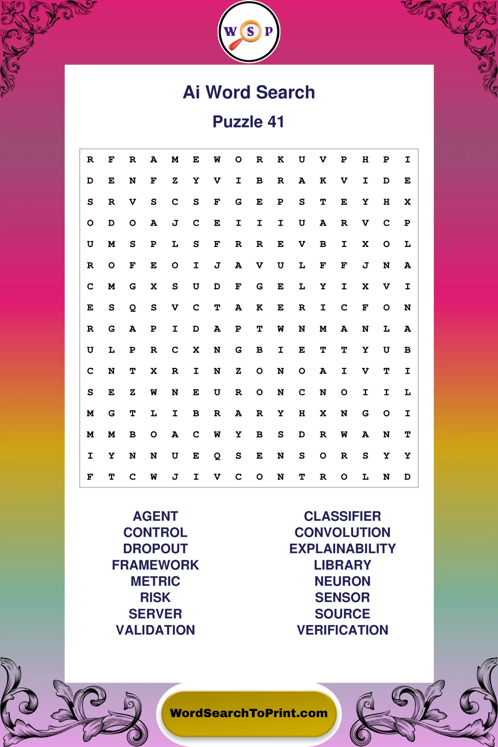 Ai Word Search Puzzle 41