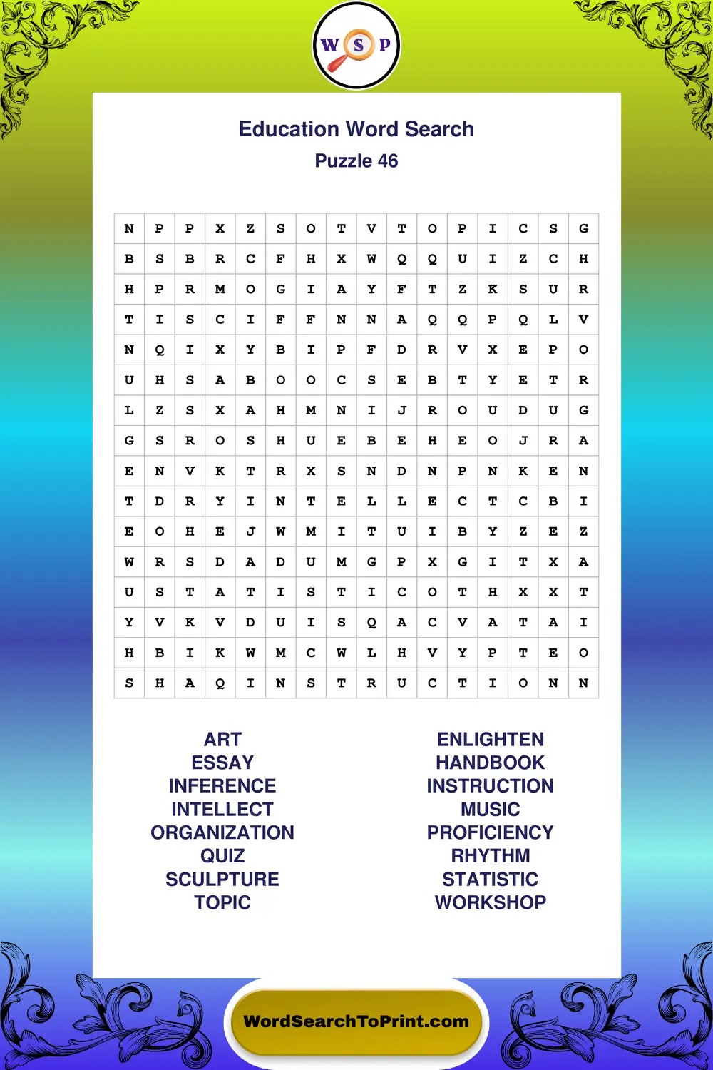 Education Word Search Puzzle 46