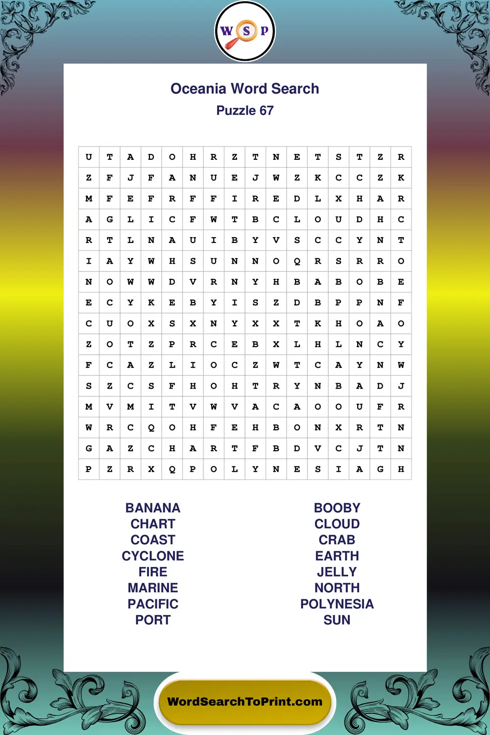 Oceania Word Search Puzzle 67